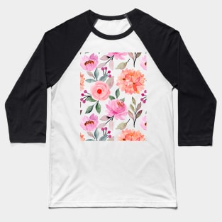 pink floral pattern Baseball T-Shirt